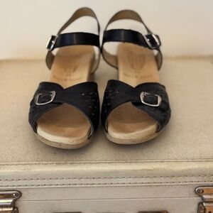 Wörishofer Perforated Sandals Style 711 (Black - Size 40)